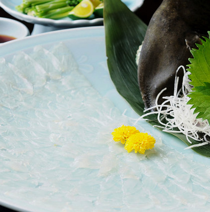 カワハギの薄造り